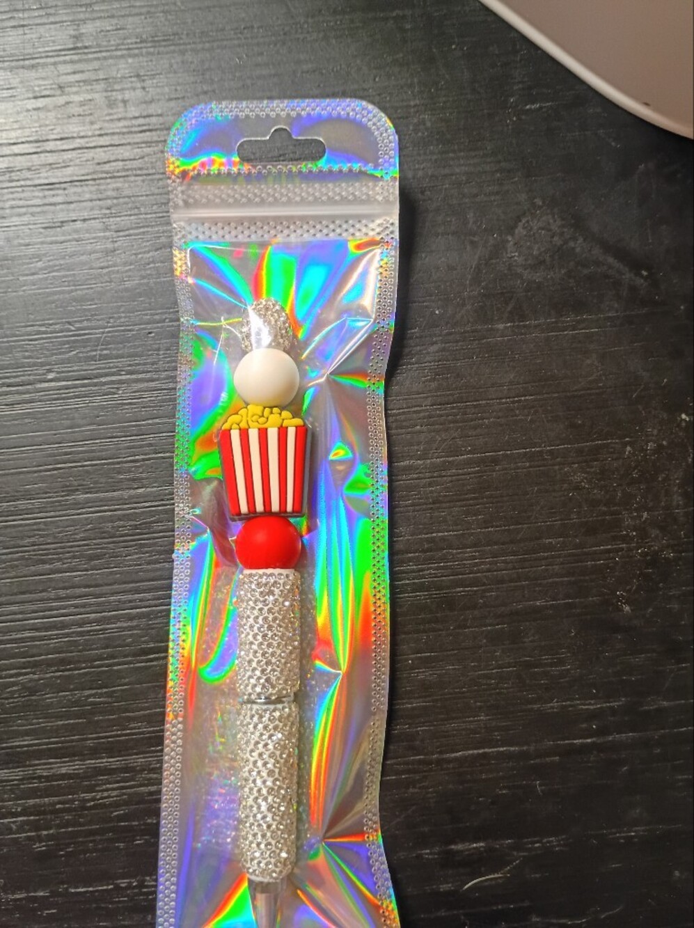 Popcorn Party Pen - Red and White Decorative Ballpoint (No Brand)